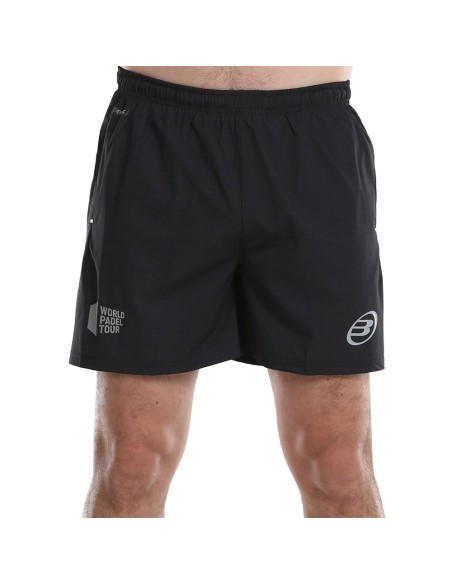 Pantalon Corto Bullpadel Lunes Negro | Ofertas de pádel